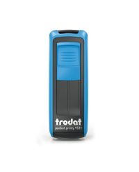 Mobile Printy 9511 Geocachingstempel Motiv Fußspuren m. Rahmen BLAU BLAU