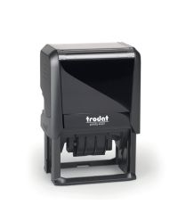 Trodat Printy 4727/2 zweifarbiger Datumstempel m. Text 60x40 mm SCHWARZ ZWEIFARBIG