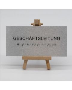 Braille Türschild Geschäftsleitung  