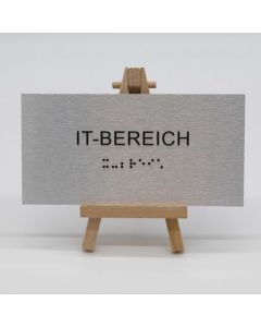 Braille Türschild IT-Bereich  