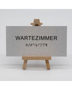 Braille Türschild Wartezimmer  