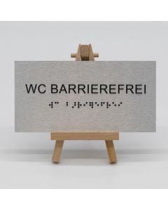 Braille Türschild WC Barrierefrei  