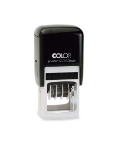 Colop Printer Q24 Datumstempel mit Text 24x24 mm  BLAU