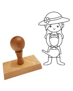 Ausmalstempel Gärtnerin 45 x 75 mm  
