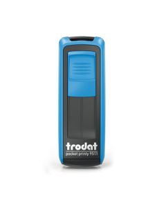 Mobile Printy 9511 Geocachingstempel Motiv Fußspuren m. Rahmen BLAU BLAU