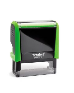 Geocachingstempel Motiv Lupe GRÜN BLAU