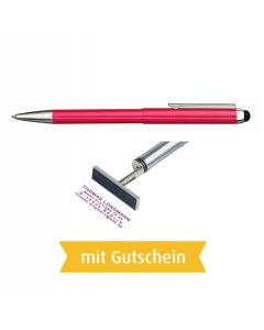 Smartpen Heri Stamp  Touch Pen 3304 Stempelkugelschreiber Pink mit Gutschein  