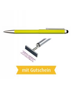 Smartpen Heri Stamp  Touch Pen 3309 Stempelkugelschreiber Kiwi mit Gutschein  