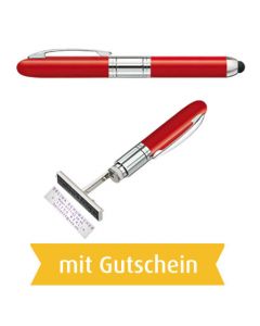 Heri Mini Smartpen 4374 Stempelkugelschreiber rot mit Gutschein  