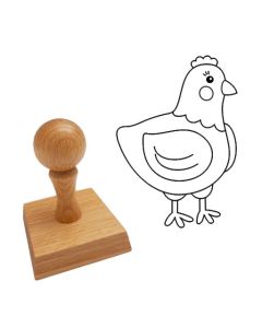 Ausmalstempel Huhn 40 x 60 mm  
