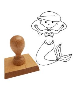 Ausmalstempel Meerjungfrau 1 - 65 x 85 mm  