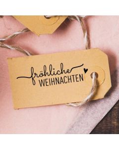 Weihnachtsstempel 01 mit Text Fröhliche Weihnachten   
