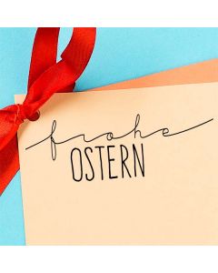 Osterstempel 01 Holz Motiv frohe Ostern  