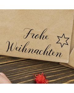 Weihnachtsstempel 35 Frohe Weihnachten mit Stern  