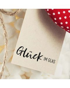 Holzstempel Motiv Glück im Glas  