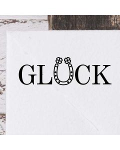 Holzstempel Glück  