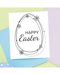 Osterstempel 16 Holz Motiv Osterei Happy Easter  