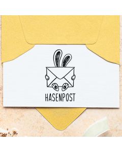Osterstempel 09 Holz Motiv Hasenpost  