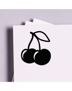 Bonusstempel aus Holz mit Motiv Kirschen   