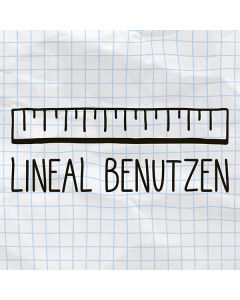 Holzstempel Lineal benutzen  