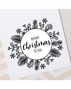 Motivstempel 23 Weihnachtskranz - Merry Christmas to you  