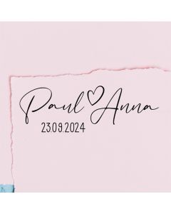 Motivstempel Namen mit Herz  