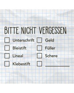 Holzstempel Bitte nicht vergessen  