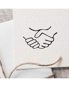 Holz Motivstempel mit Händedruck  