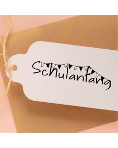 Holz Motivstempel Text Schulanfang  