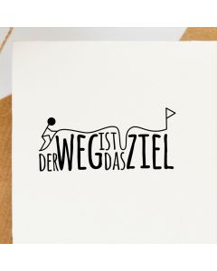 Holzstempel Der Weg ist das Ziel  