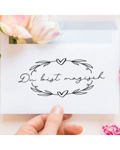 Holzstempel Motiv Du bist magisch  