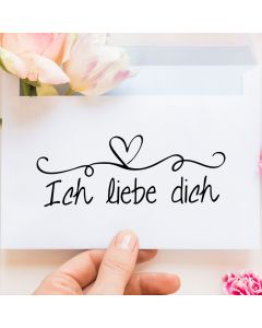 Holzstempel Ich liebe dich  