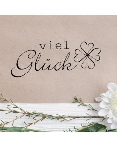 Holzstempel Viel Glück  