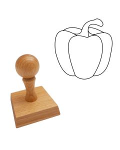 Ausmalstempel Paprika 60 x 60 mm  