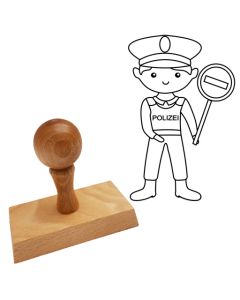 Ausmalstempel Polizist 50 x 75 mm  