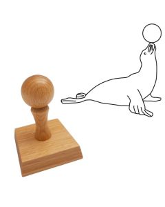 Ausmalstempel Robbe 60 x 60 mm  