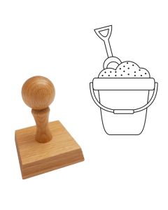 Ausmalstempel Sandeimer 60 x 60 mm  