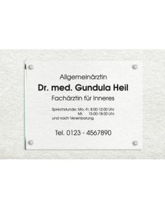 Firmenschild Acryl 300 x 200 mm  