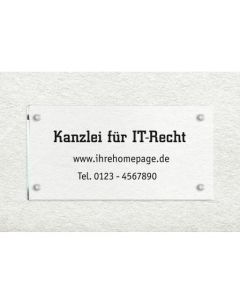 Firmenschild Acryl 400 x 200 mm  