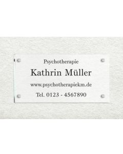 Praxisschild Acryl 400 x 200 mm  