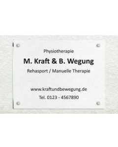 Firmenschild Acryl 400 x 300 mm  