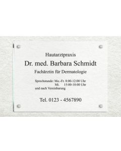 Praxisschild Acryl 400 x 300 mm  