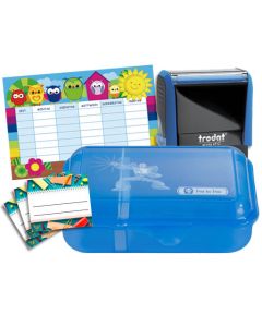 Schulbox Roboter mit Trodat Printy blau  BLAU