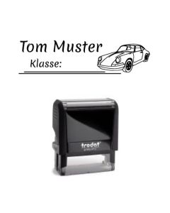 Trodat Printy individueller Schulstempel Nr. 25 Porsche SCHWARZ BLAU