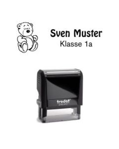 Trodat Printy individueller Schulstempel Nr. 26 Bär SCHWARZ BLAU