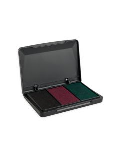 9051 Vintage Stempelkissen mit Farbkombi SCHWARZ/GRÜN/PURPUR   SCHWARZ/GRÜN/PU