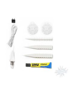 Herrnhuter Stern weiss ca. 13 cm Bastlerstern - LED  