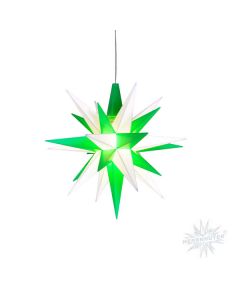 Herrnhuter Stern A1e grün-weiss ca. 13 cm - LED  