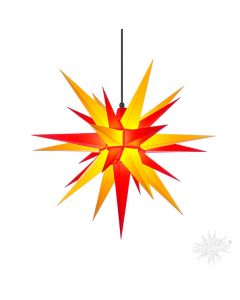 Herrnhuter Stern gelb-rot ca. 68 cm  