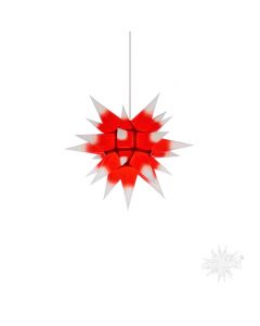 Herrnhuter Stern weiss mit rotem Kern ca. 40 cm  